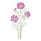 Cosmos Flower Wall Stencil | 1307 by Designer Stencils | Reusable Art Craft Stencils for Painting |